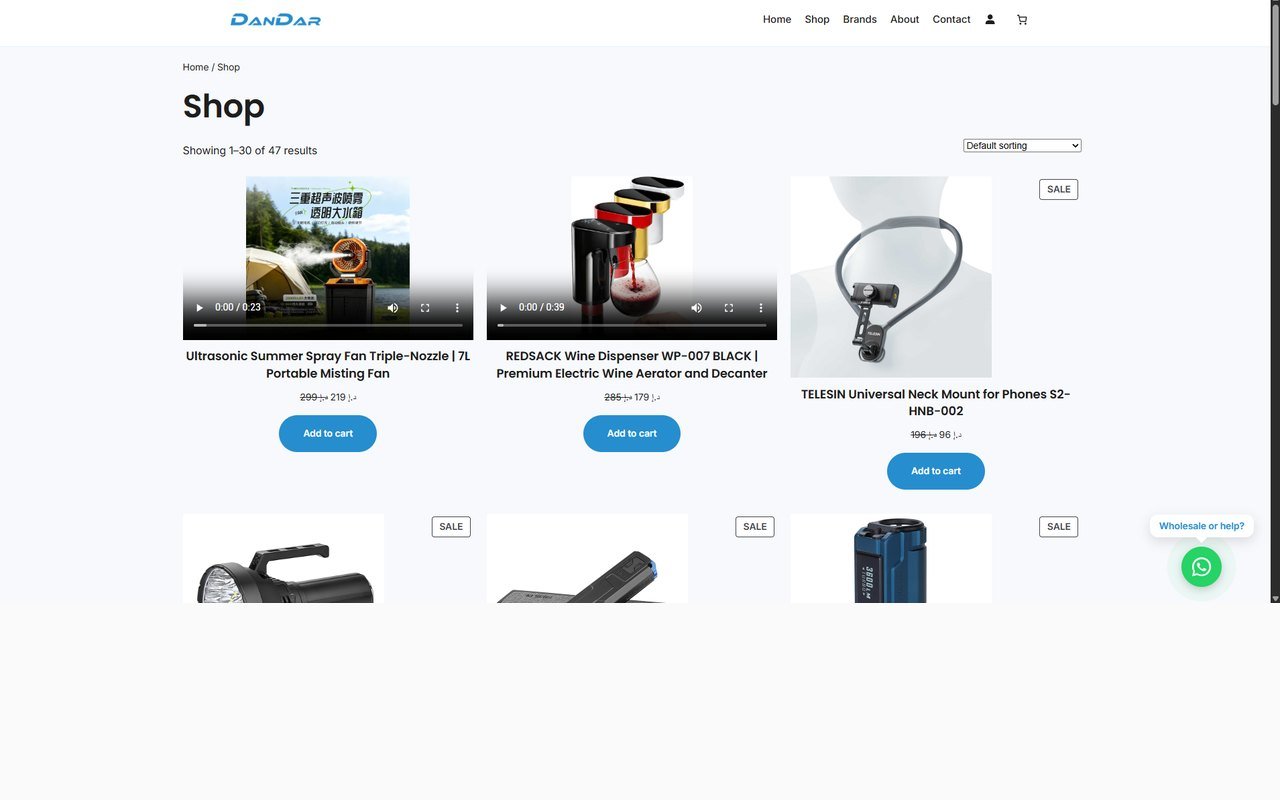 Dandar website, built by Globex