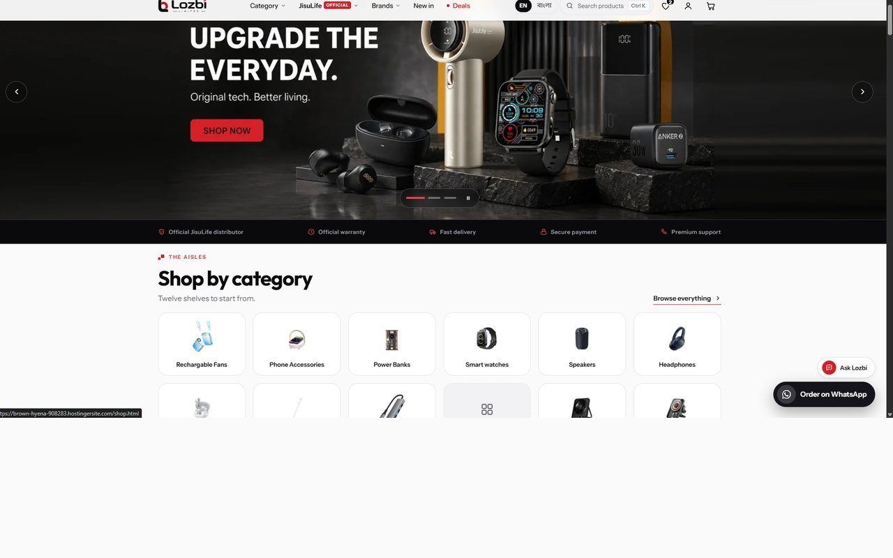 Lozbi website, built by Globex