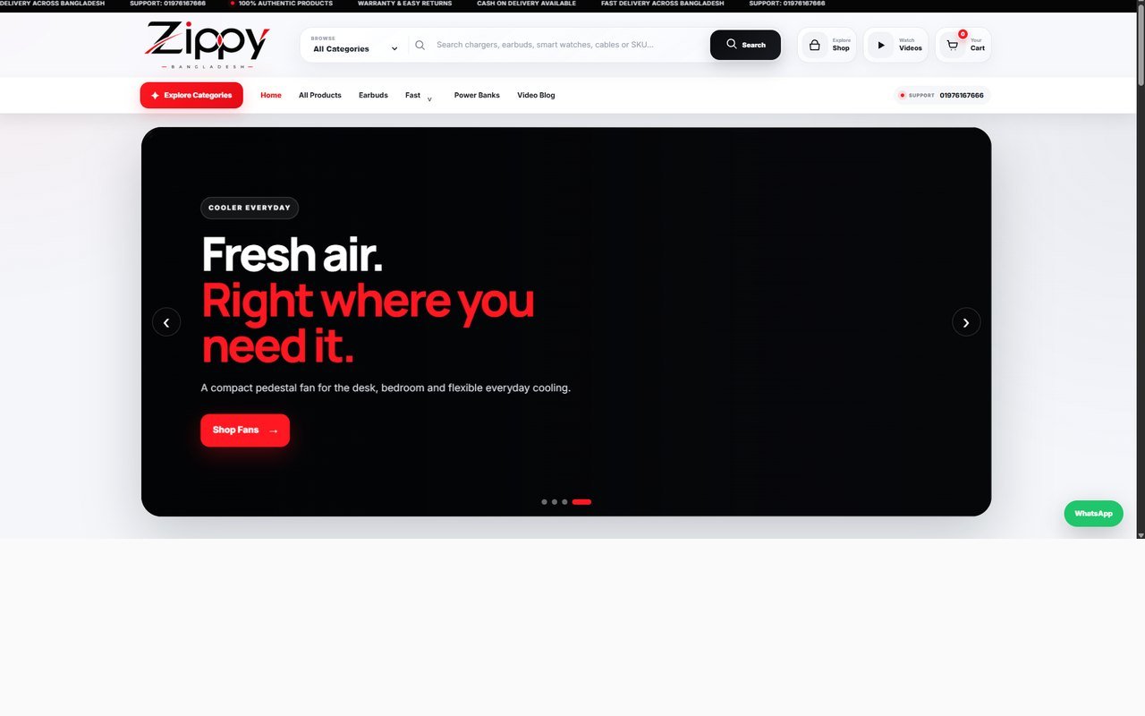 Zippy Bangladesh website, built by Globex